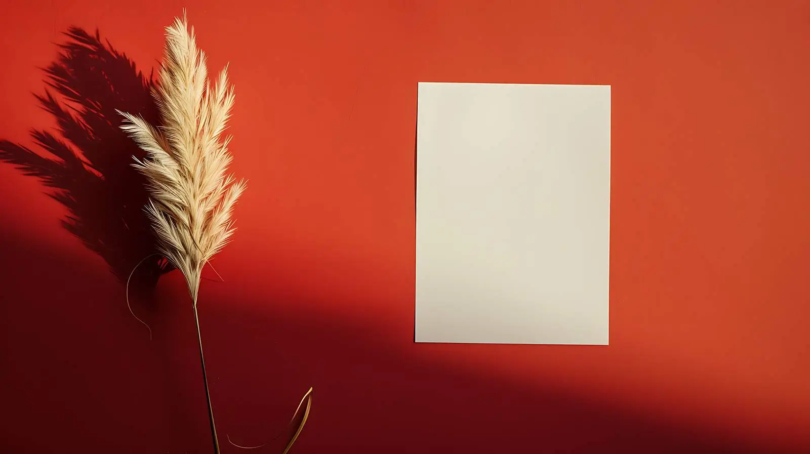 Blank Card Mockup with Floral Design – free template design image from Dotvec