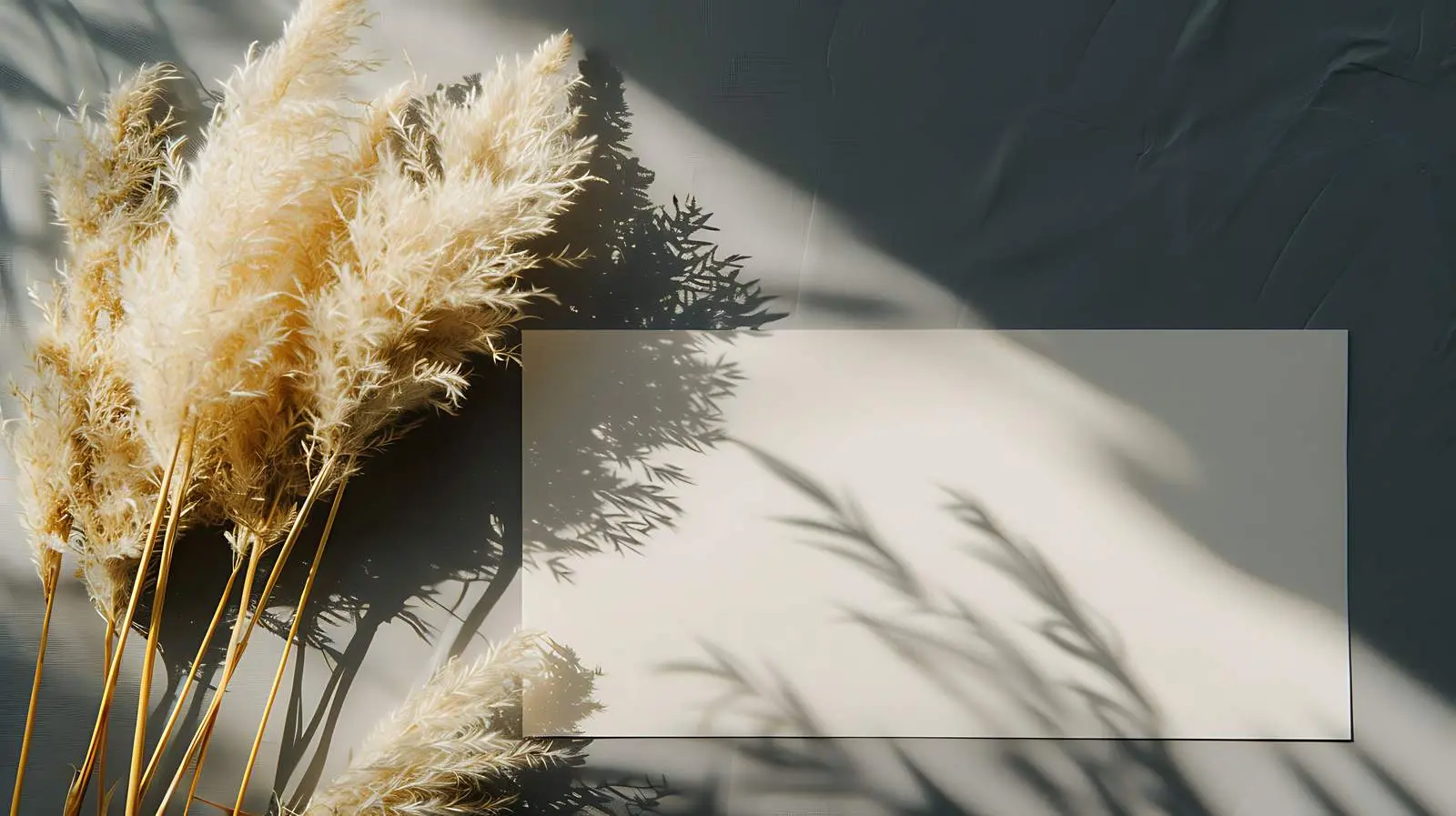 Blank Paper Card Mockup with Dried Flowers — free download from Dotvec