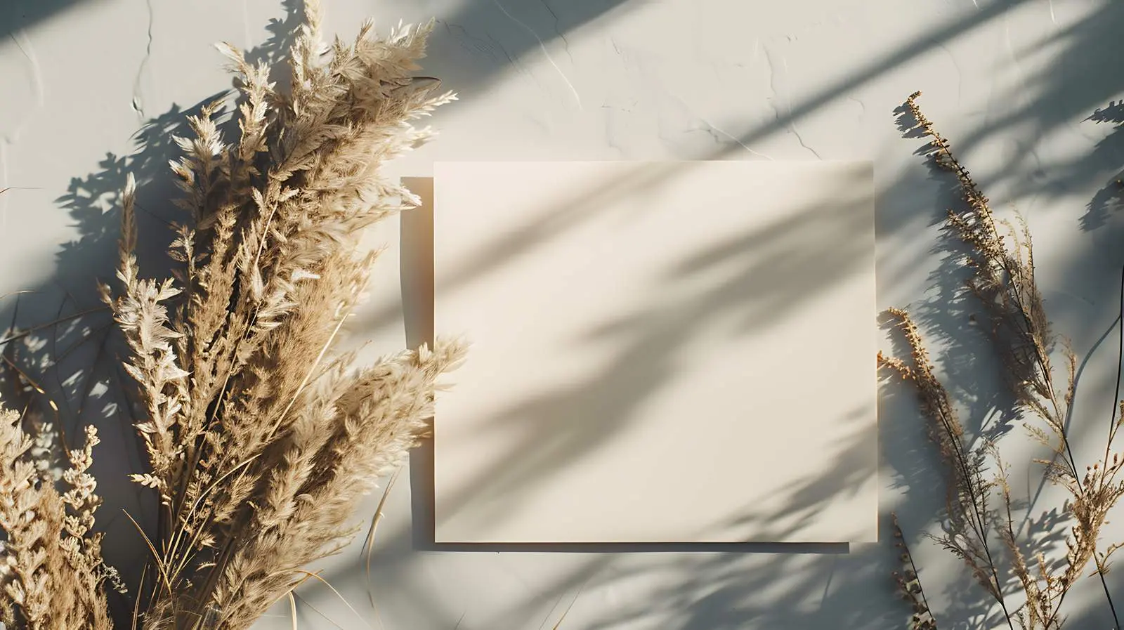 Blank Card Mockup with Dried Flowers — free download from Dotvec