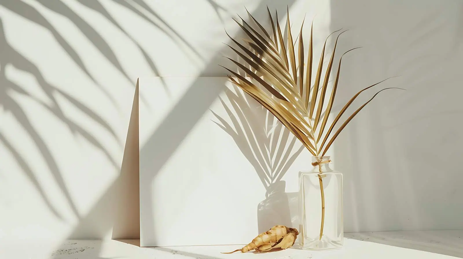 Blank Paper Card Mockup with Ginger Background – free customizable design image from Dotvec