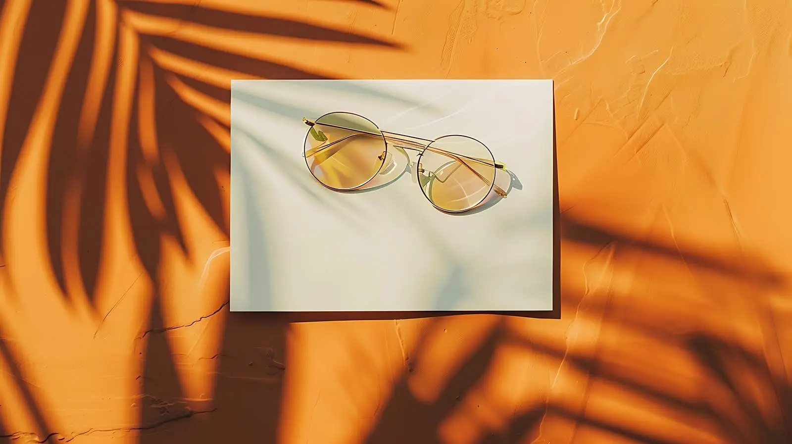 Blank Paper Card with Glasses and Mockup Space — free download from Dotvec