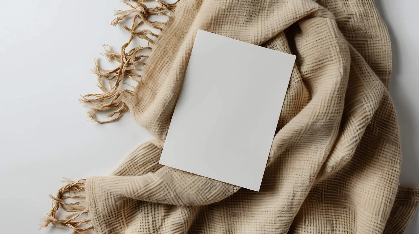 Blank Paper Sheet Card Mockup on Beige Background — free download from Dotvec