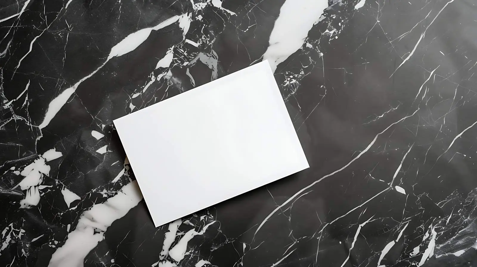 Blank Paper Sheet Mockup on Black Marble — free download from Dotvec