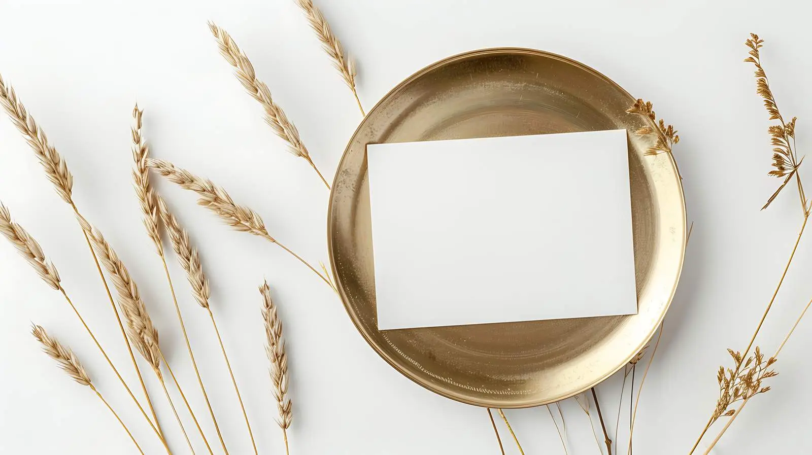 Blank Paper Card Mockup on Brass Plate — free download from Dotvec