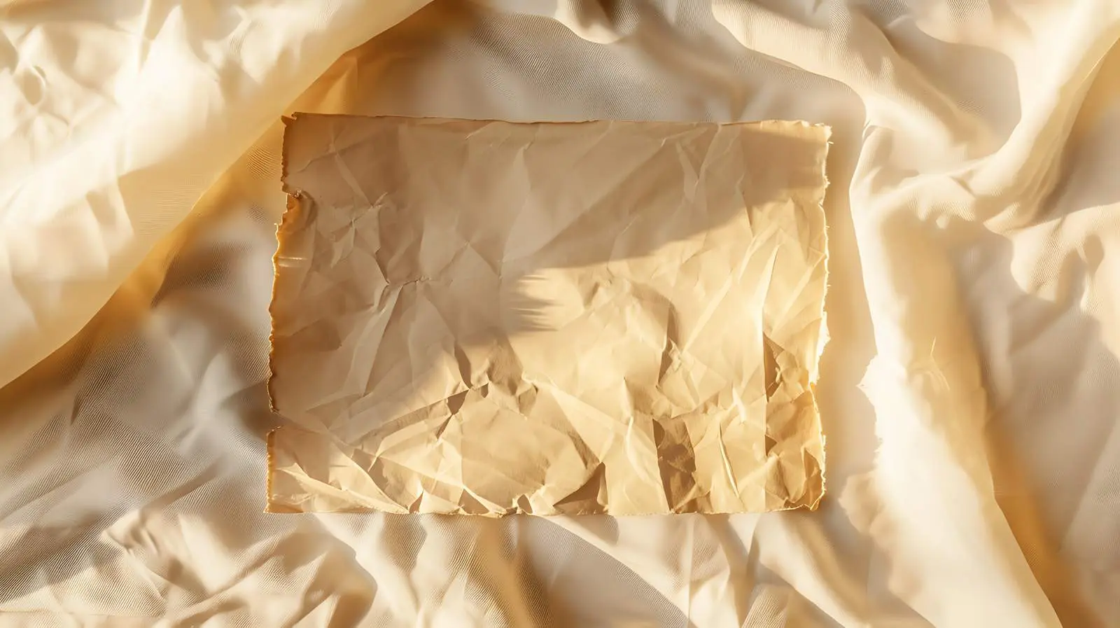 Crumpled Blank Paper Sheet with Mockup Space — free download from Dotvec