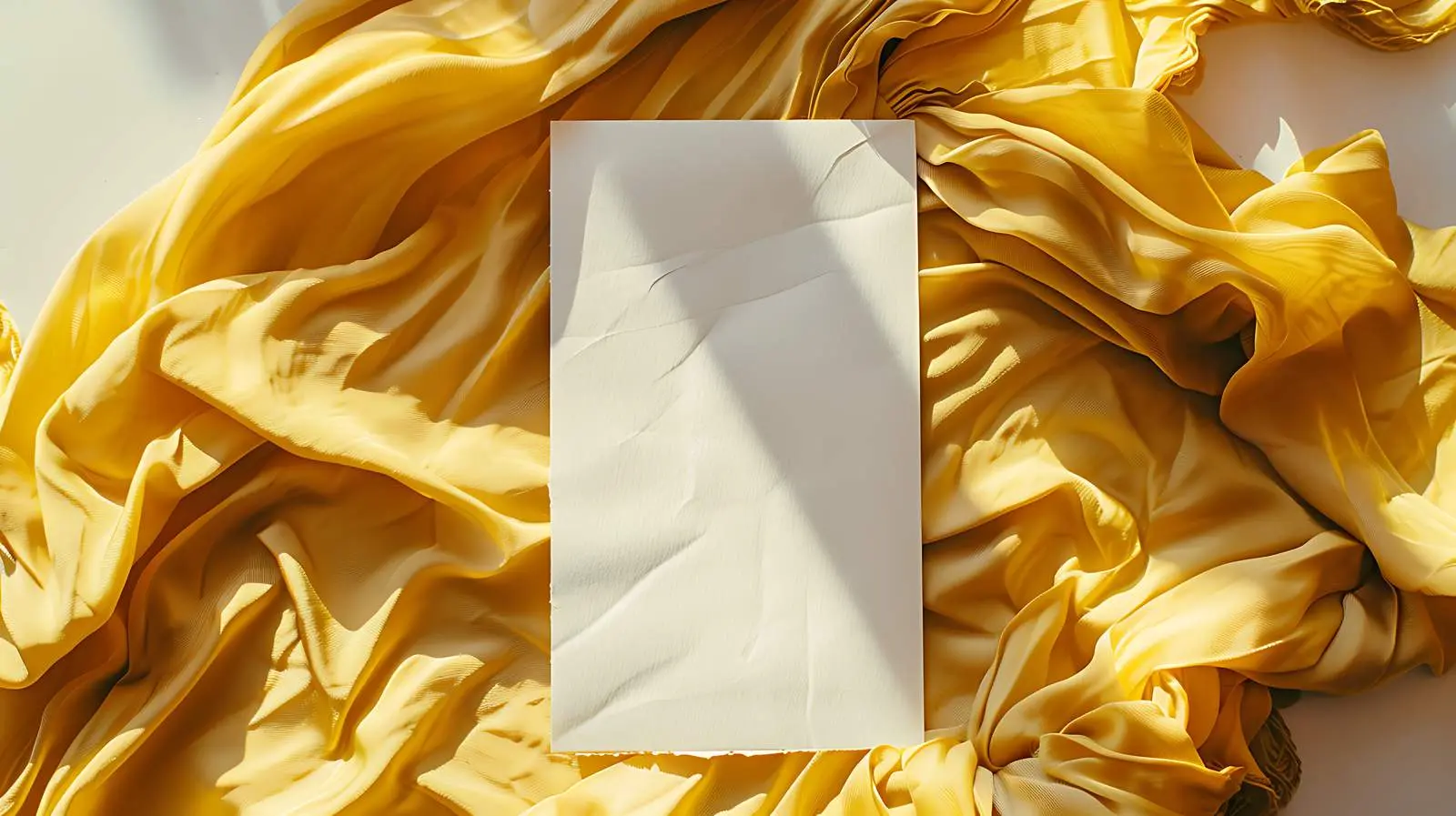 Blank Card with Crumpled Texture for Mockups – free branding mockup image from Dotvec