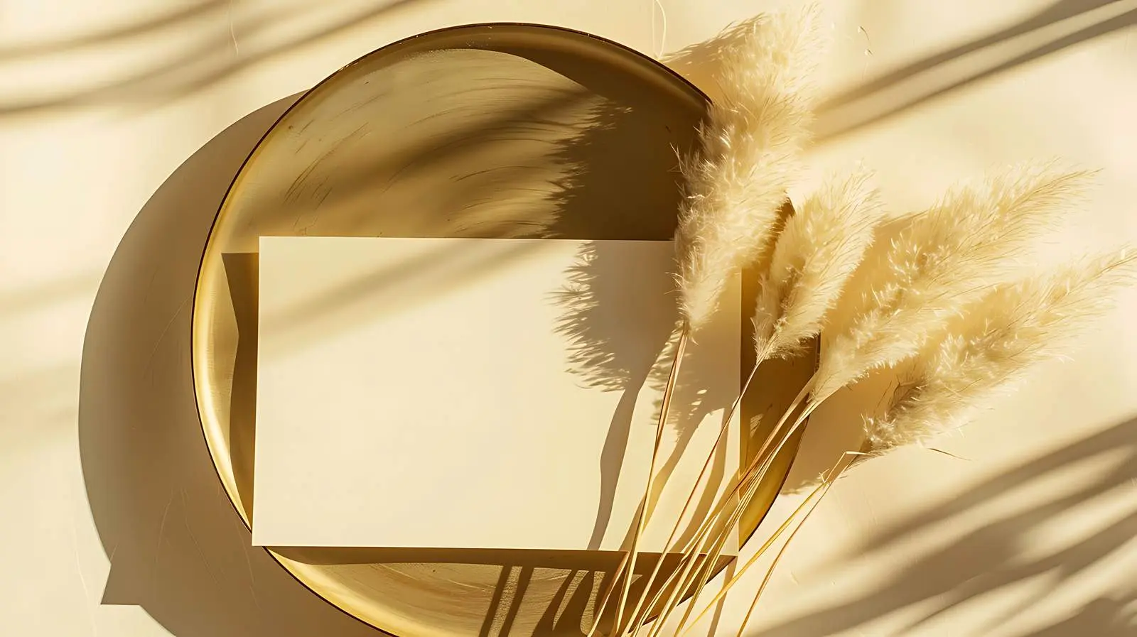 Blank Card on Gold Plate for Mockup — free download from Dotvec