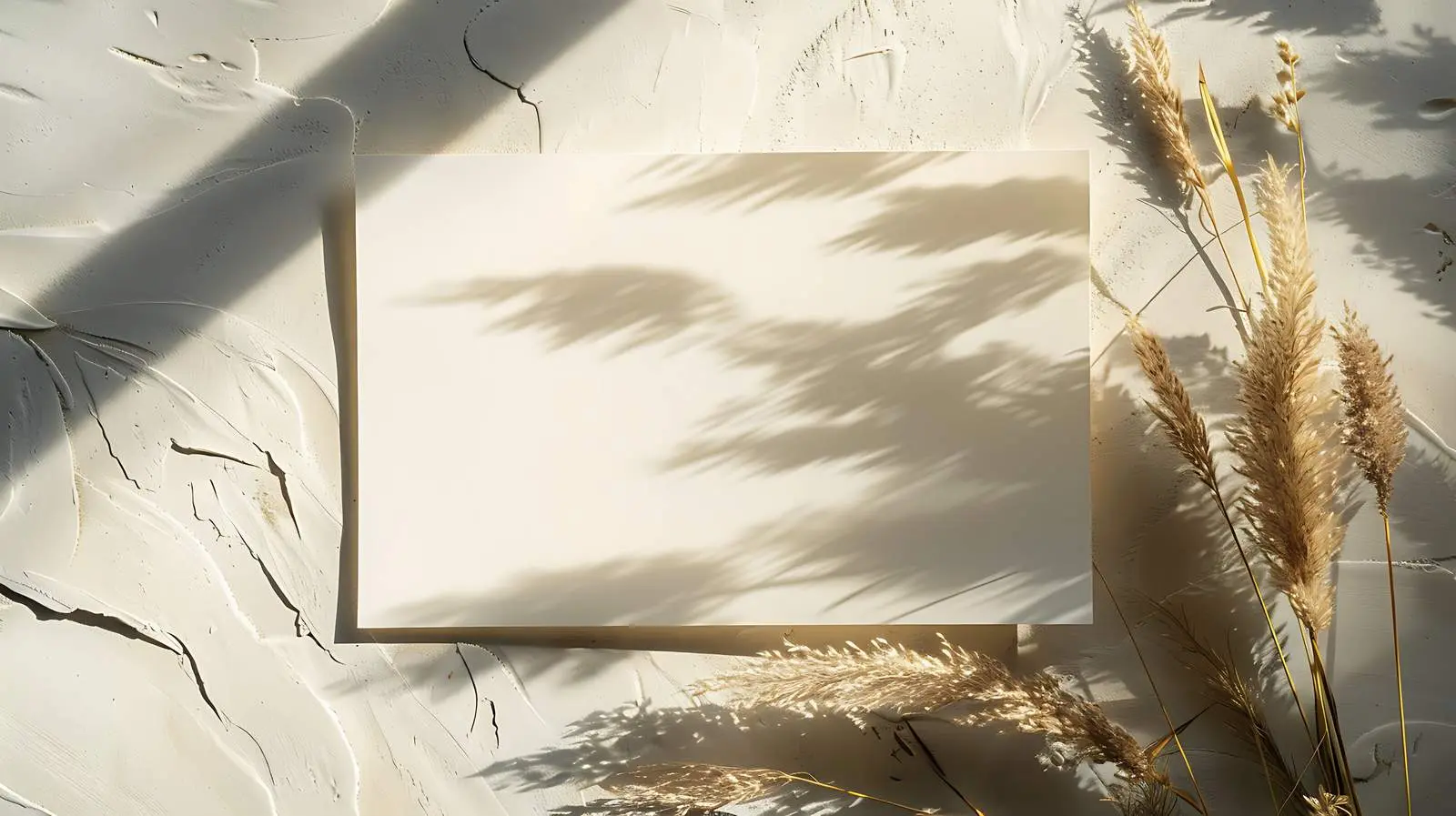 Blank Paper Card on Gold Plate with Copy Space – free simple card image from Dotvec