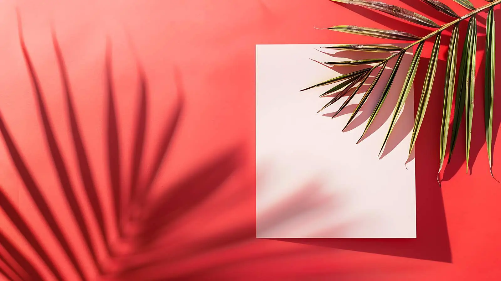 Blank Paper Sheet Mockup on Red Background — free download from Dotvec