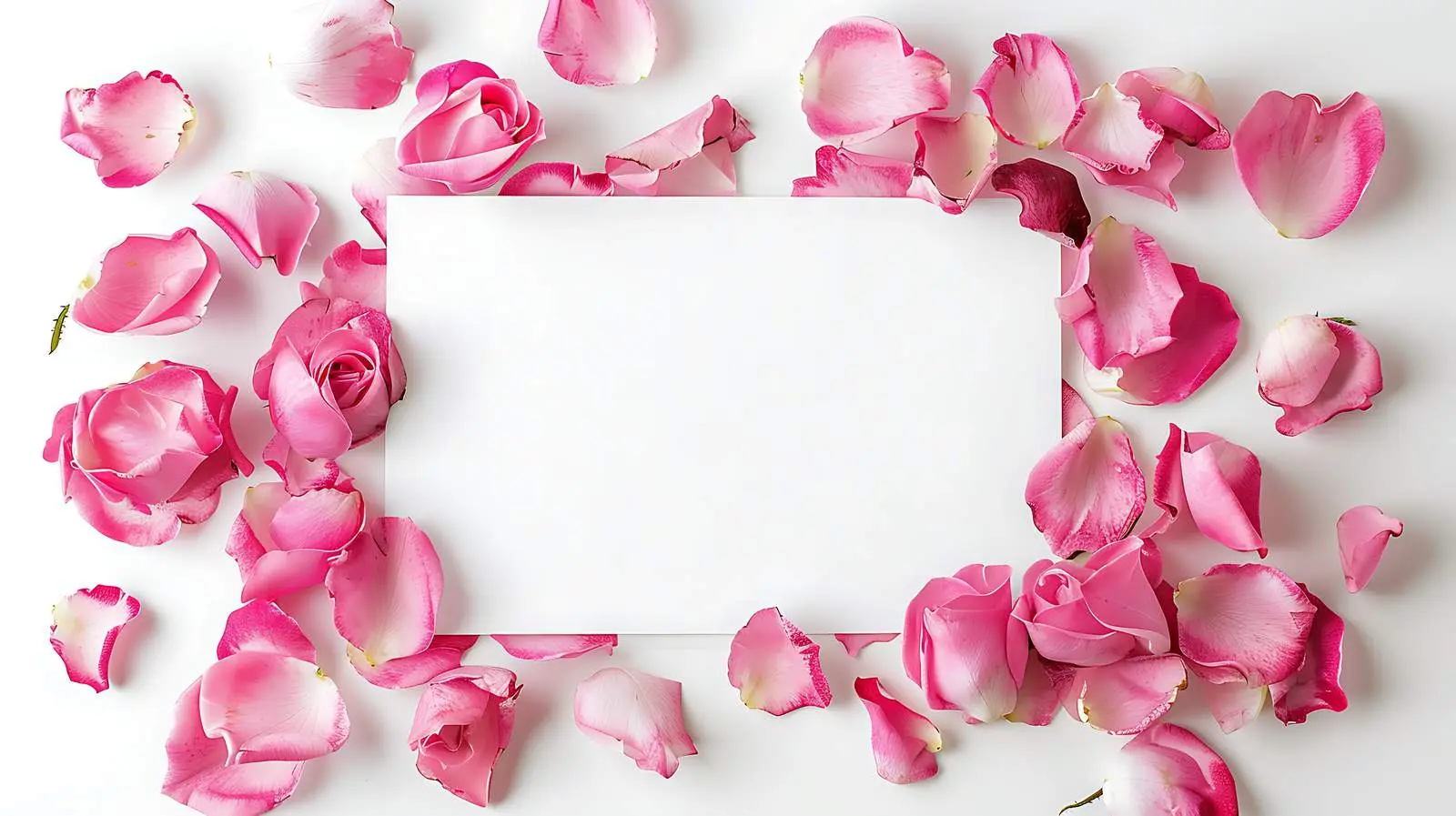 Blank Card with Pink Rose Mockup — free download from Dotvec