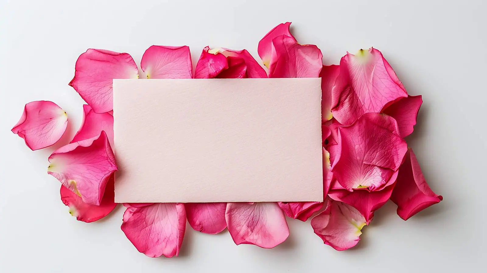 Elegant Blank Card with Pink Rose Mockup — free download from Dotvec
