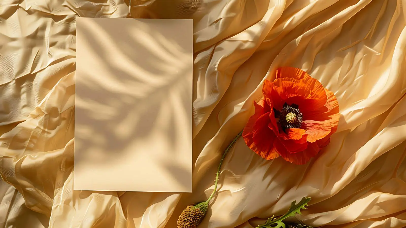 Blank Paper Card Mockup with Rattan Casket — free download from Dotvec