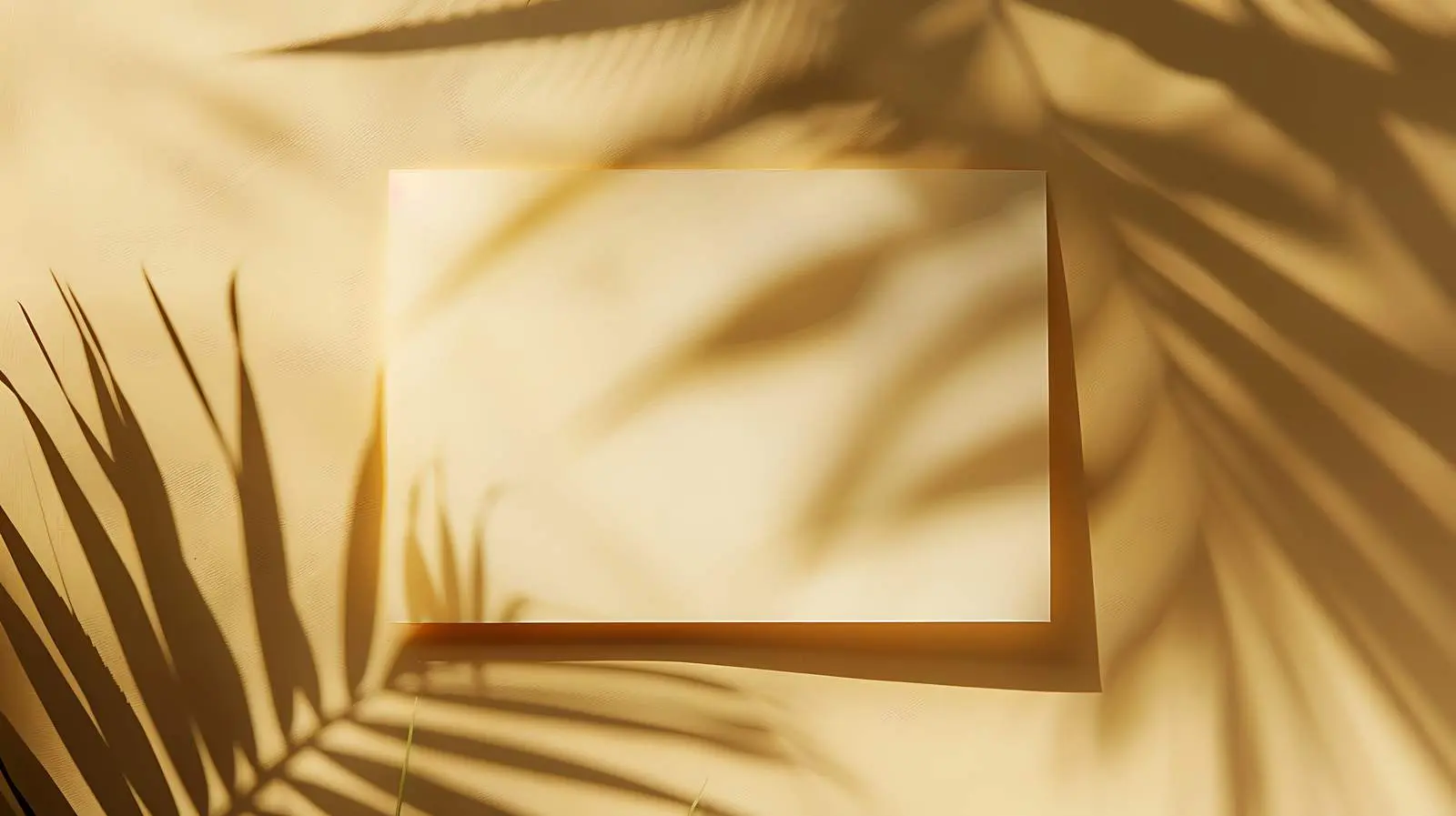 Blank Paper Sheet Card Mockup with Sunlight — free download from Dotvec