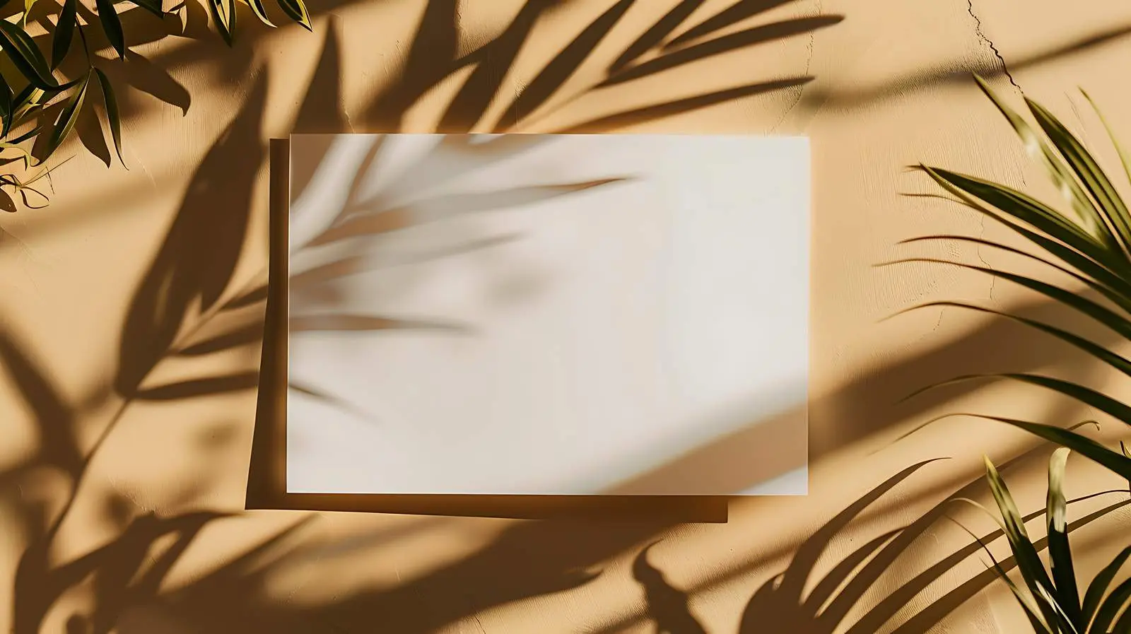 Blank Paper Card Mockup with Glass and Sunlight — free download from Dotvec