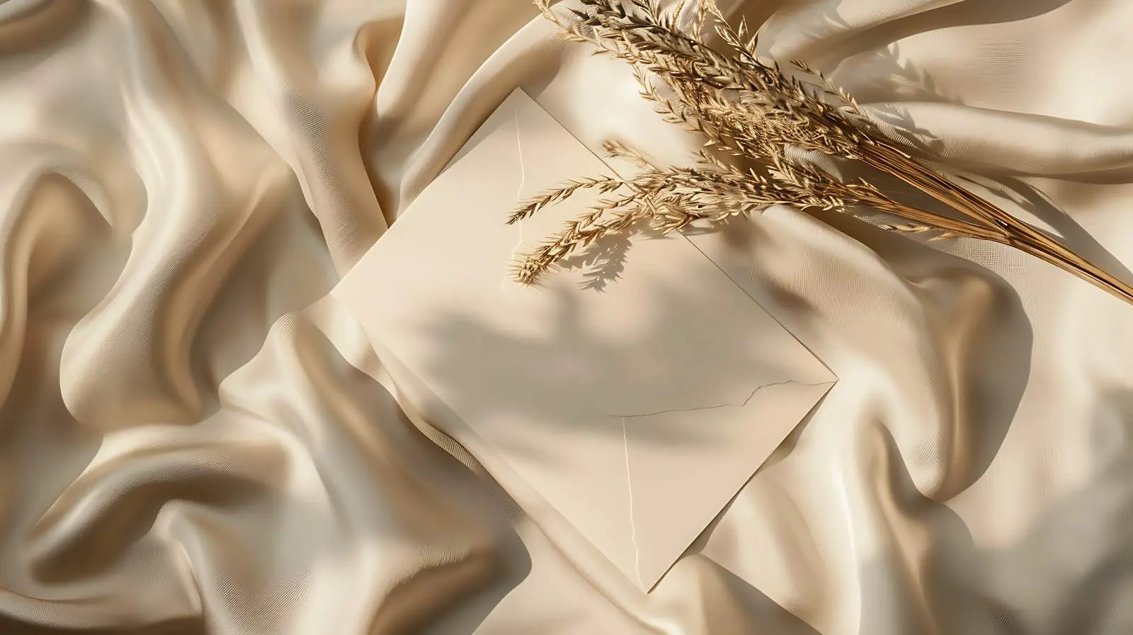 Blank Paper Sheet Card with Dried Grass Mockup — free download from Dotvec