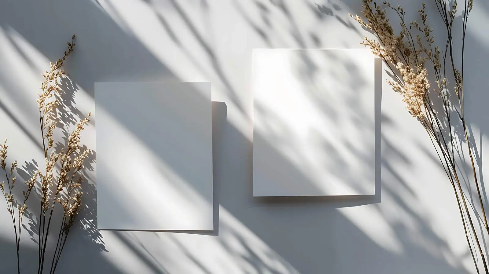 Blank Card Mockup with Dried Grass Background — free download from Dotvec