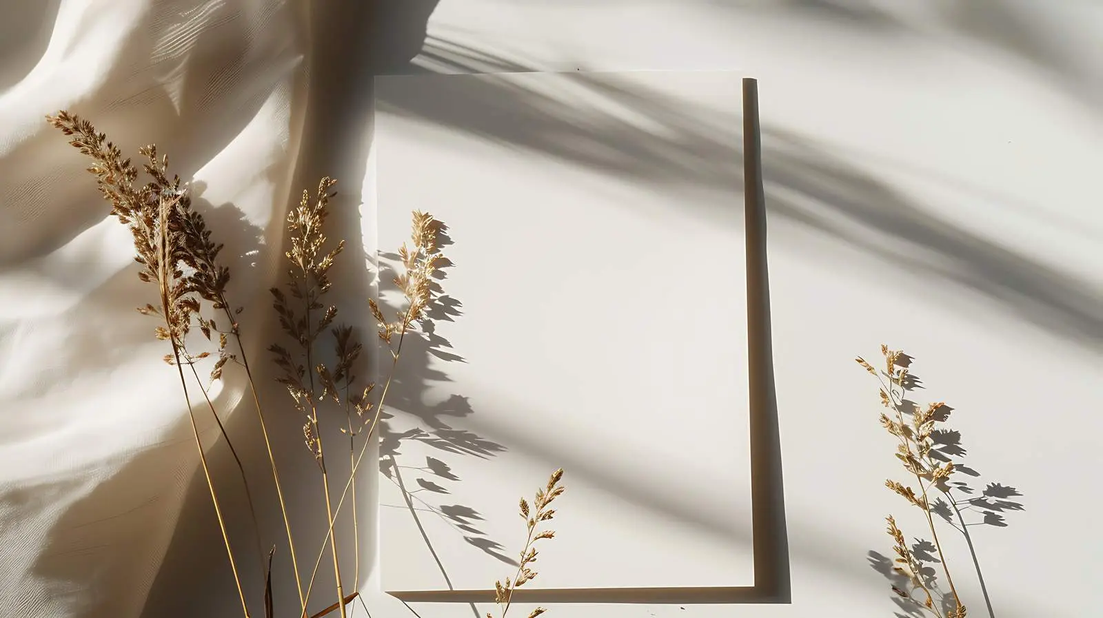 Blank Paper Sheet Mockup with Dried Grass — free download from Dotvec