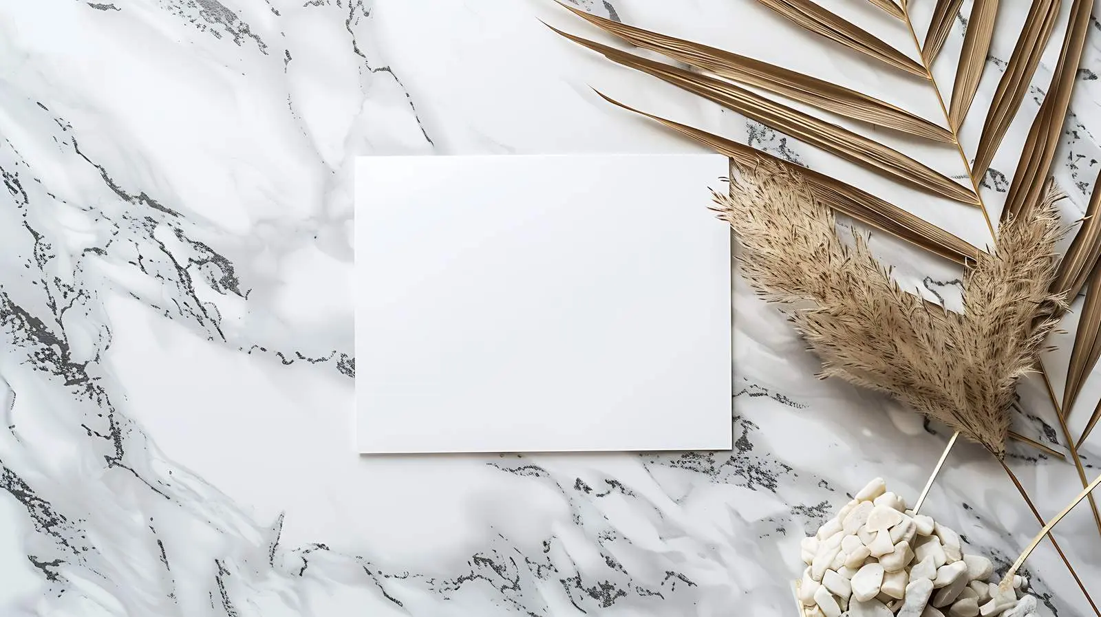 Blank Paper Sheets with Dried Palm Leaves — free download from Dotvec