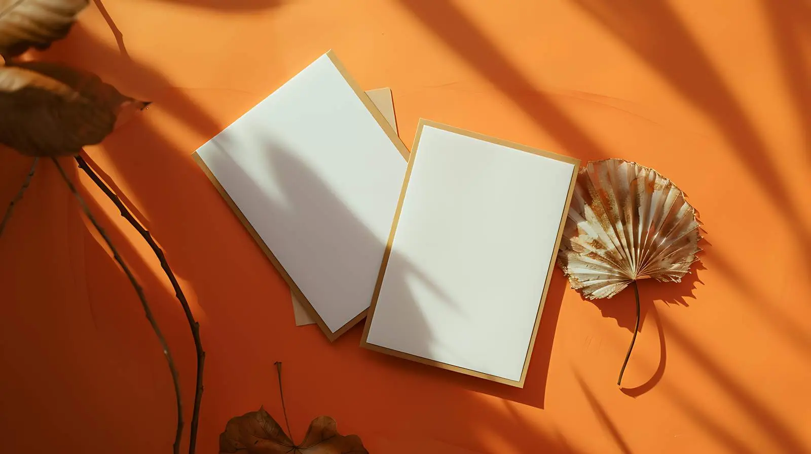 Blank Paper Sheet Cards with Mockup Space – free resources image from Dotvec