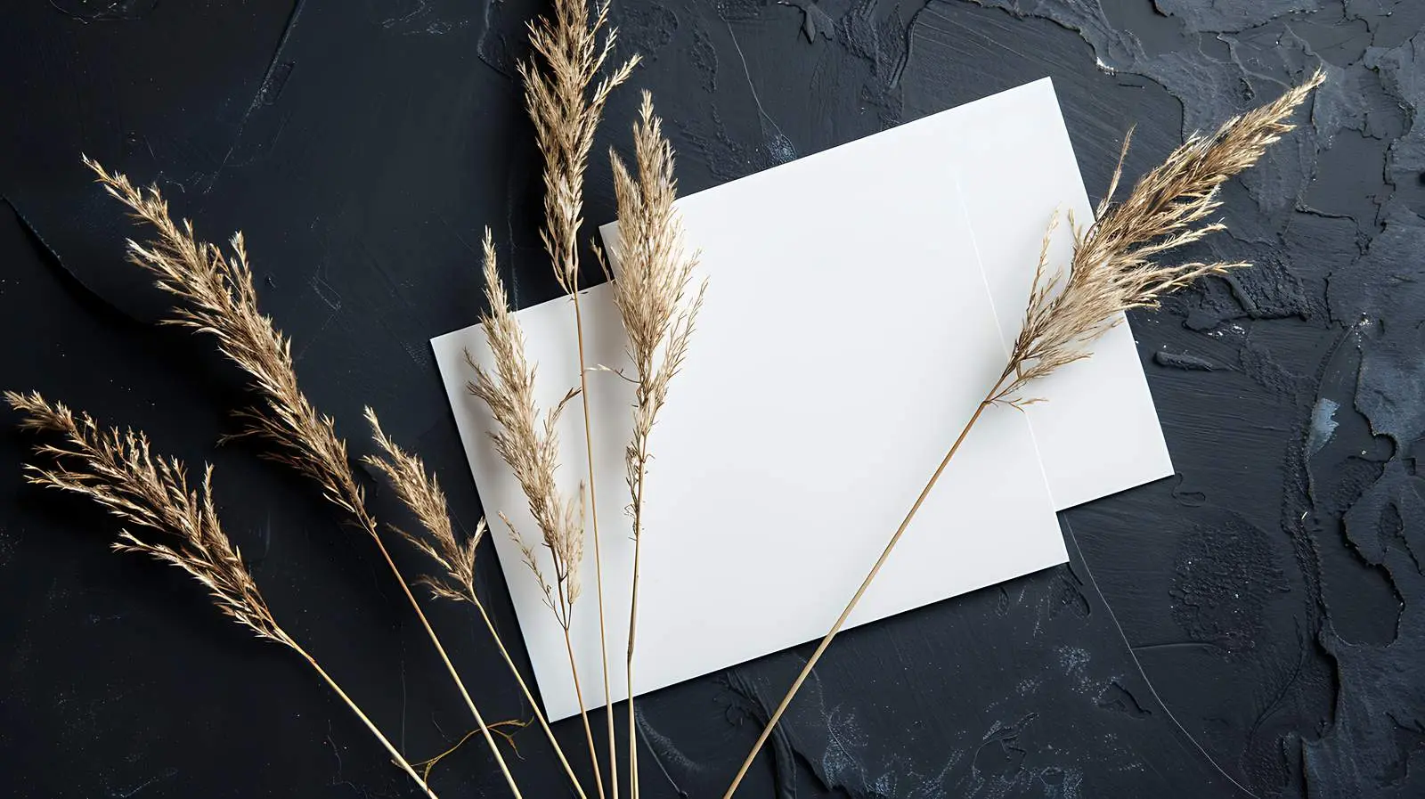 Blank Cards on Grass with Copy Space — free download from Dotvec