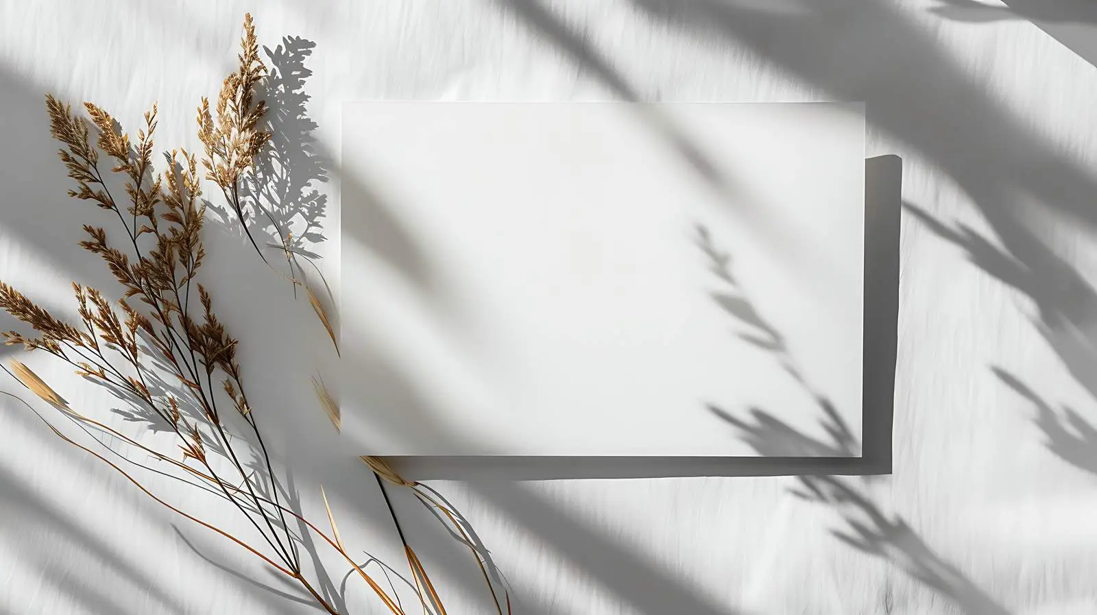 Blank Paper Sheet Cards Mockup with Dry Grass — free download from Dotvec