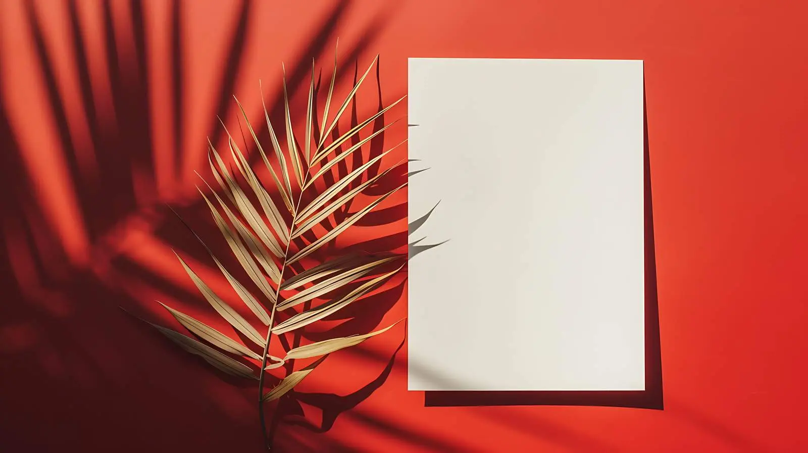 Blank Paper Sheet Cards with Palm Leaf — free download from Dotvec