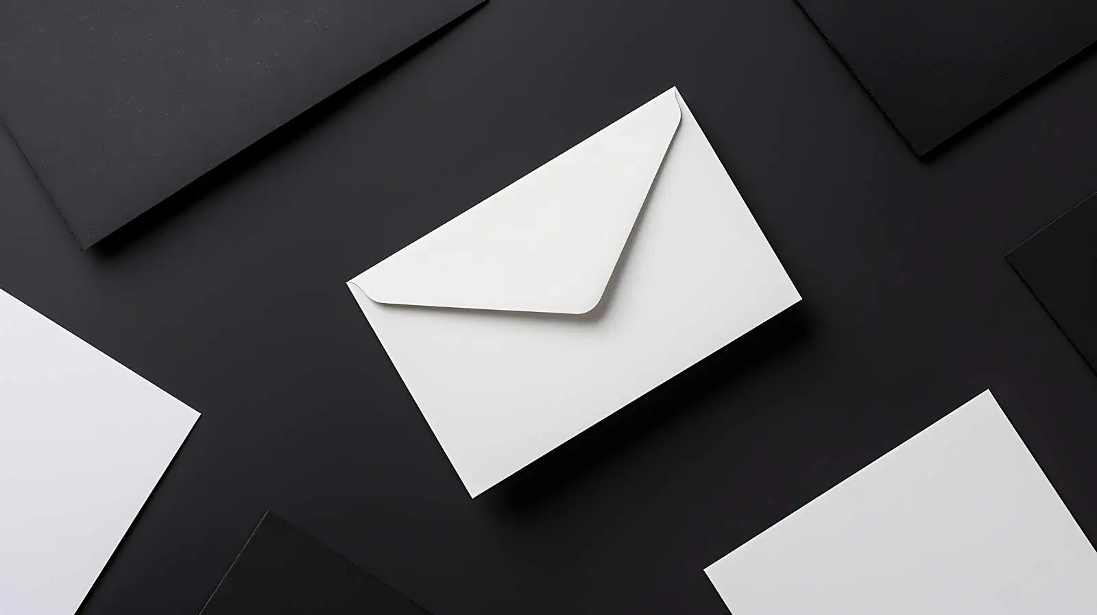Blank Paper Sheet Cards Mockup on Black Background – free vector graphics image from Dotvec