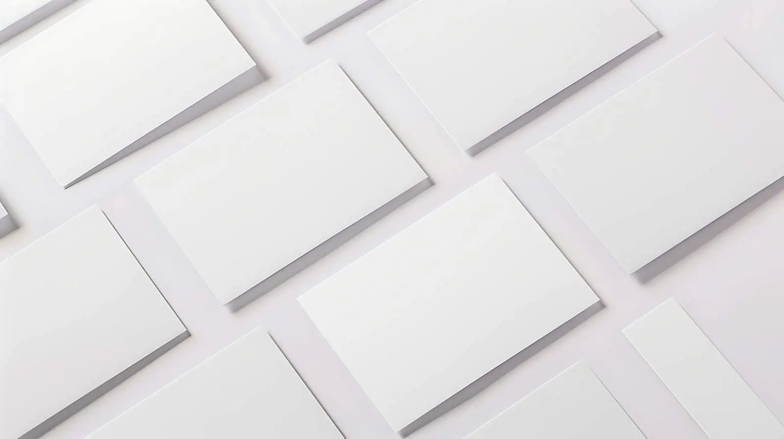 Blank Paper Sheet Cards Mockup on Table – free digital mockup image from Dotvec