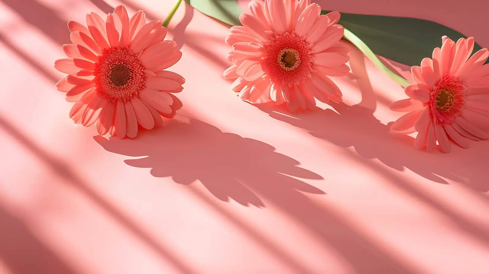 Pink Gerber Flowers on Blank Paper Sheet — free download from Dotvec