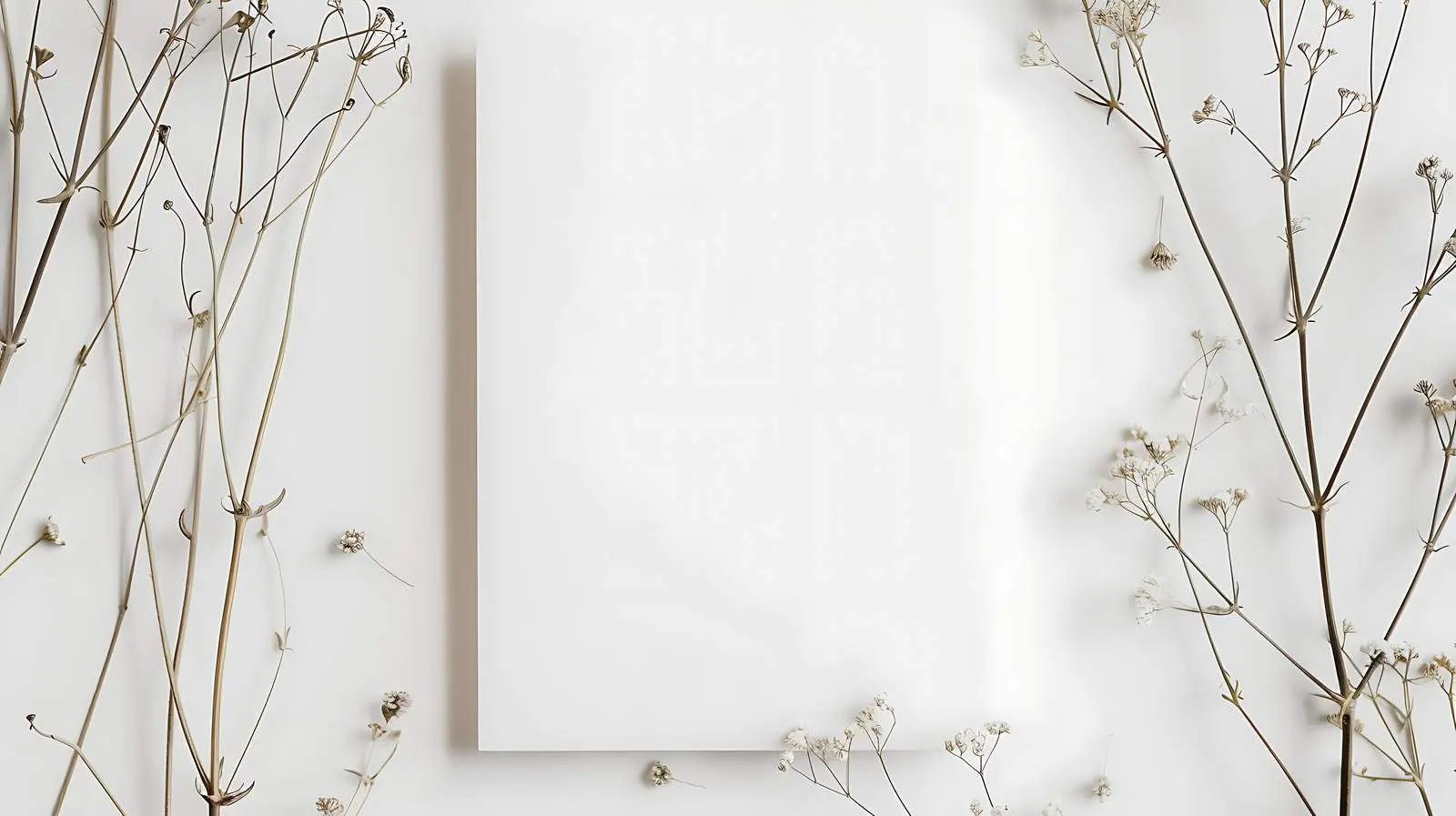 Blank Paper Sheet with Mockup and Flowers – free photography background image from Dotvec