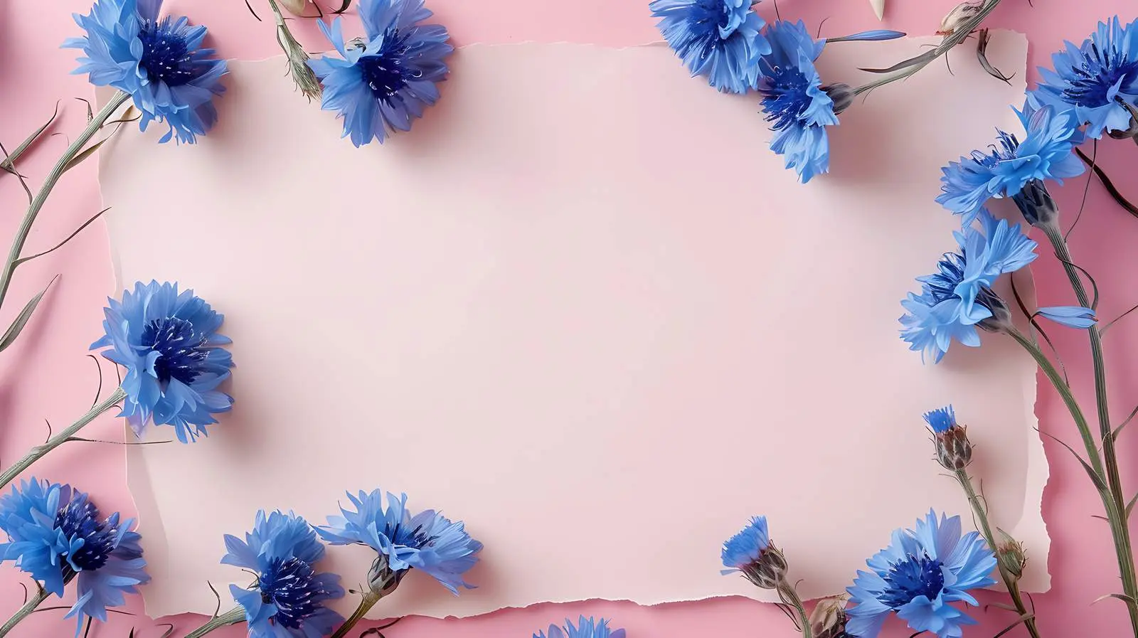 Mockup of Blank Paper in Blue Frame — free download from Dotvec