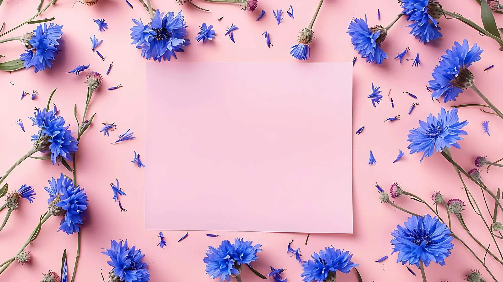 Blank Paper Sheet Mockup in Blue Frame — free download from Dotvec