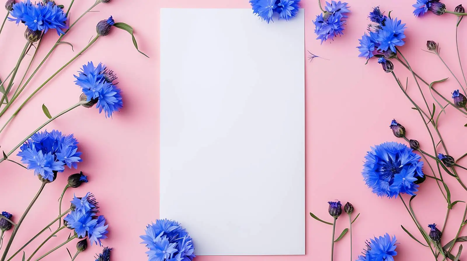Blank Paper Sheet Mockup in Blue Frame — free download from Dotvec