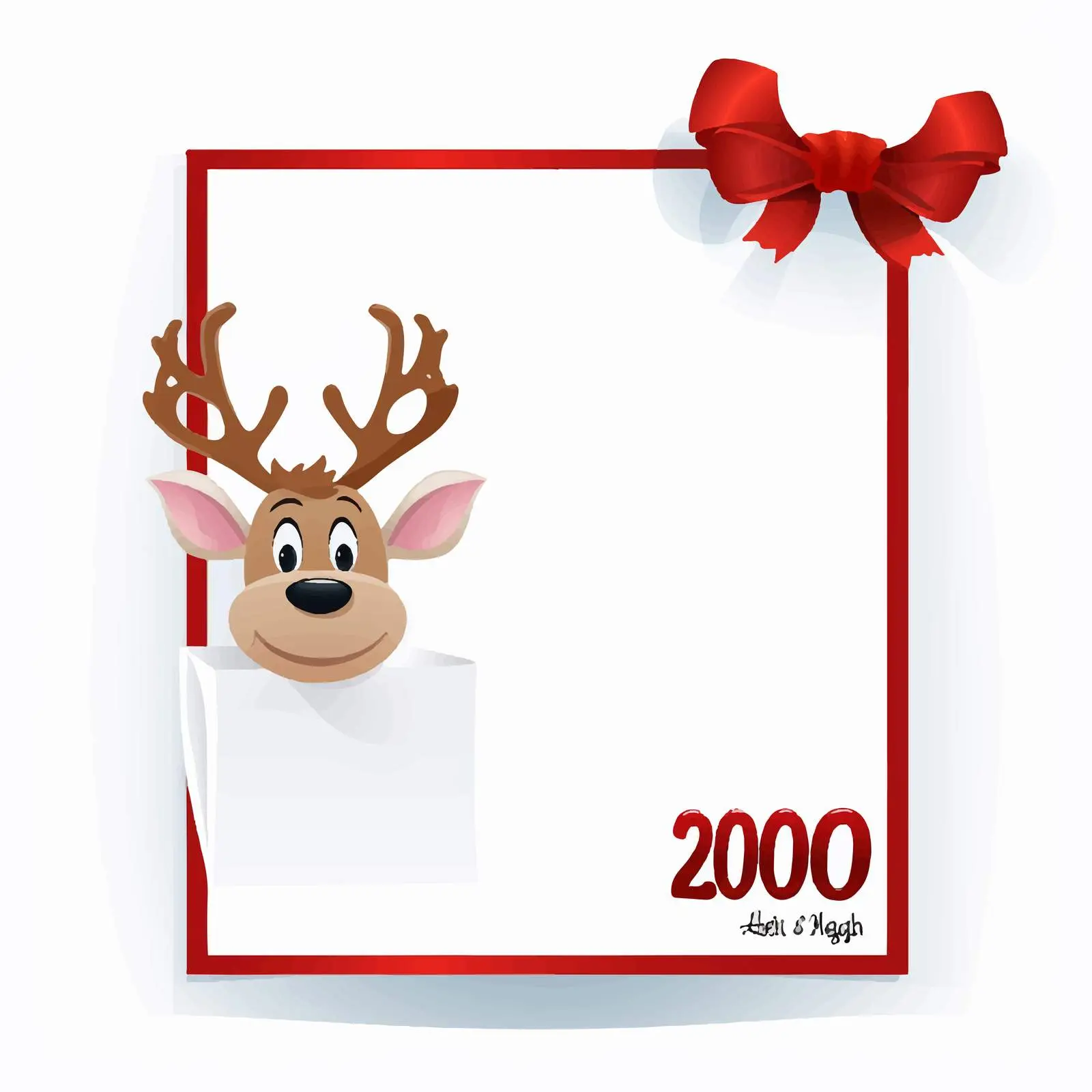 Merry Christmas 2020 Reindeer Vector Design — free download from Dotvec