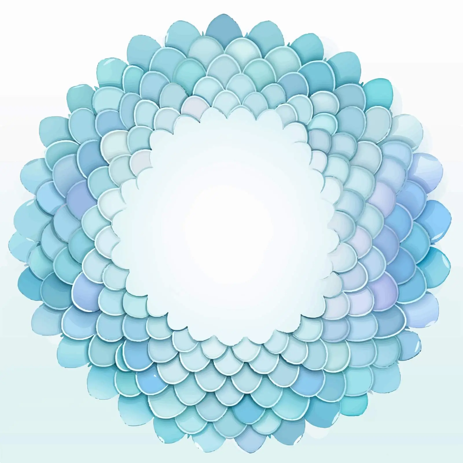 Pastel Blue Fish Scales Frame Template – free underwater art image from Dotvec