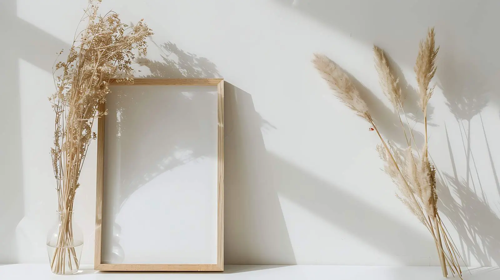 Blank Photo Frame with Dried Grass Background — free download from Dotvec