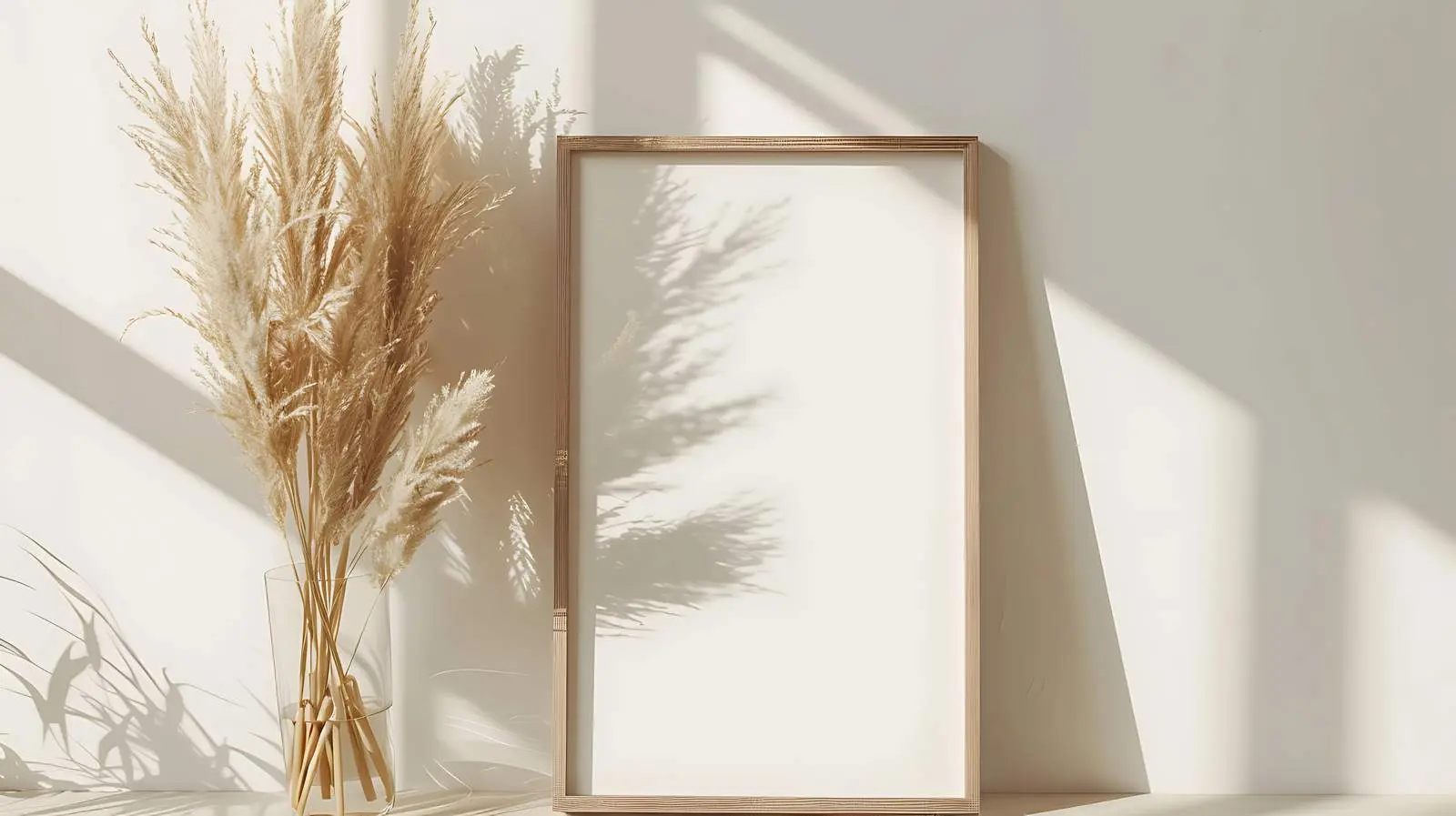 Blank Photo Frame with Dried Grass Background — free download from Dotvec