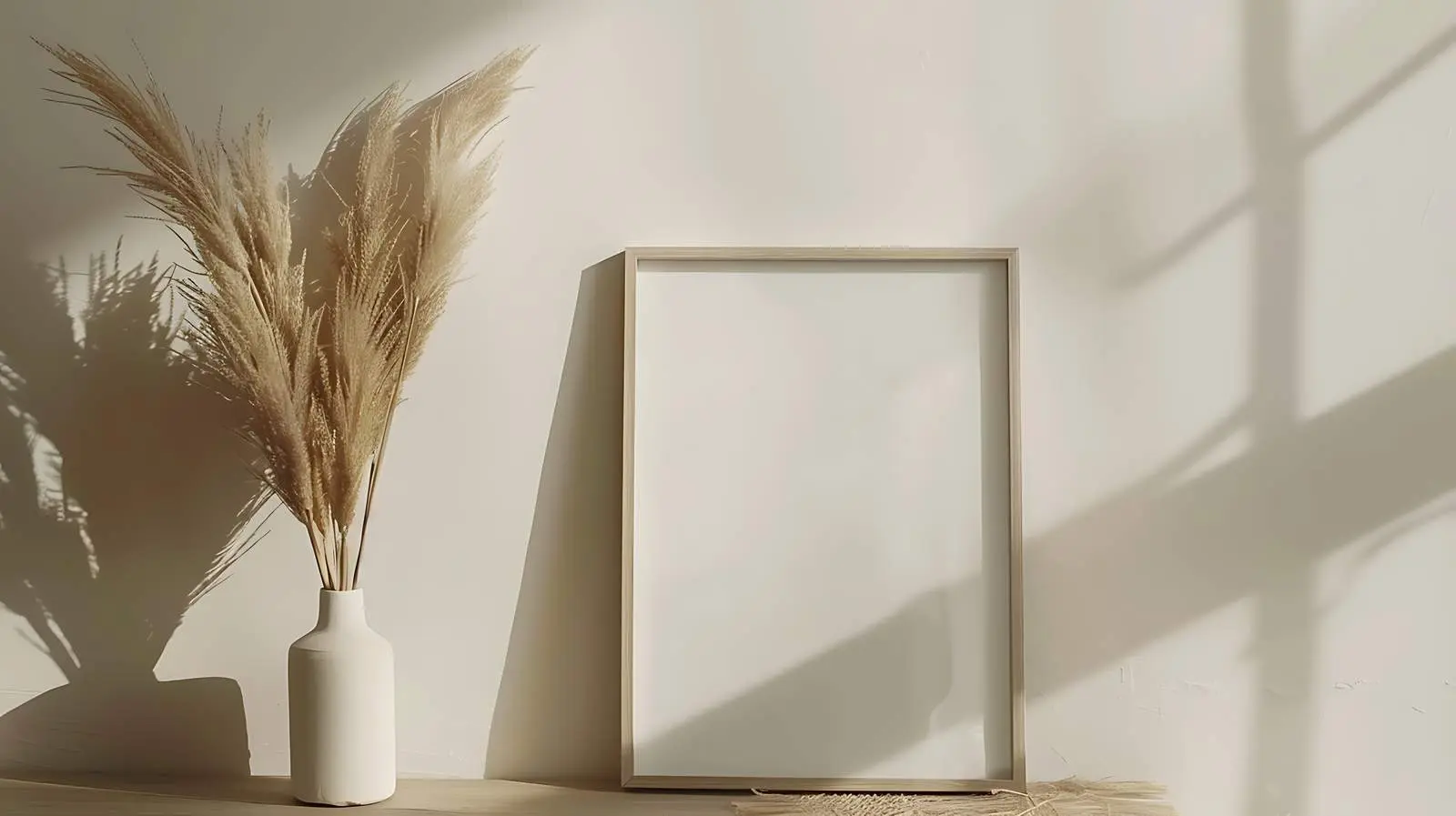 Blank Photo Frame with Dried Grass — free download from Dotvec