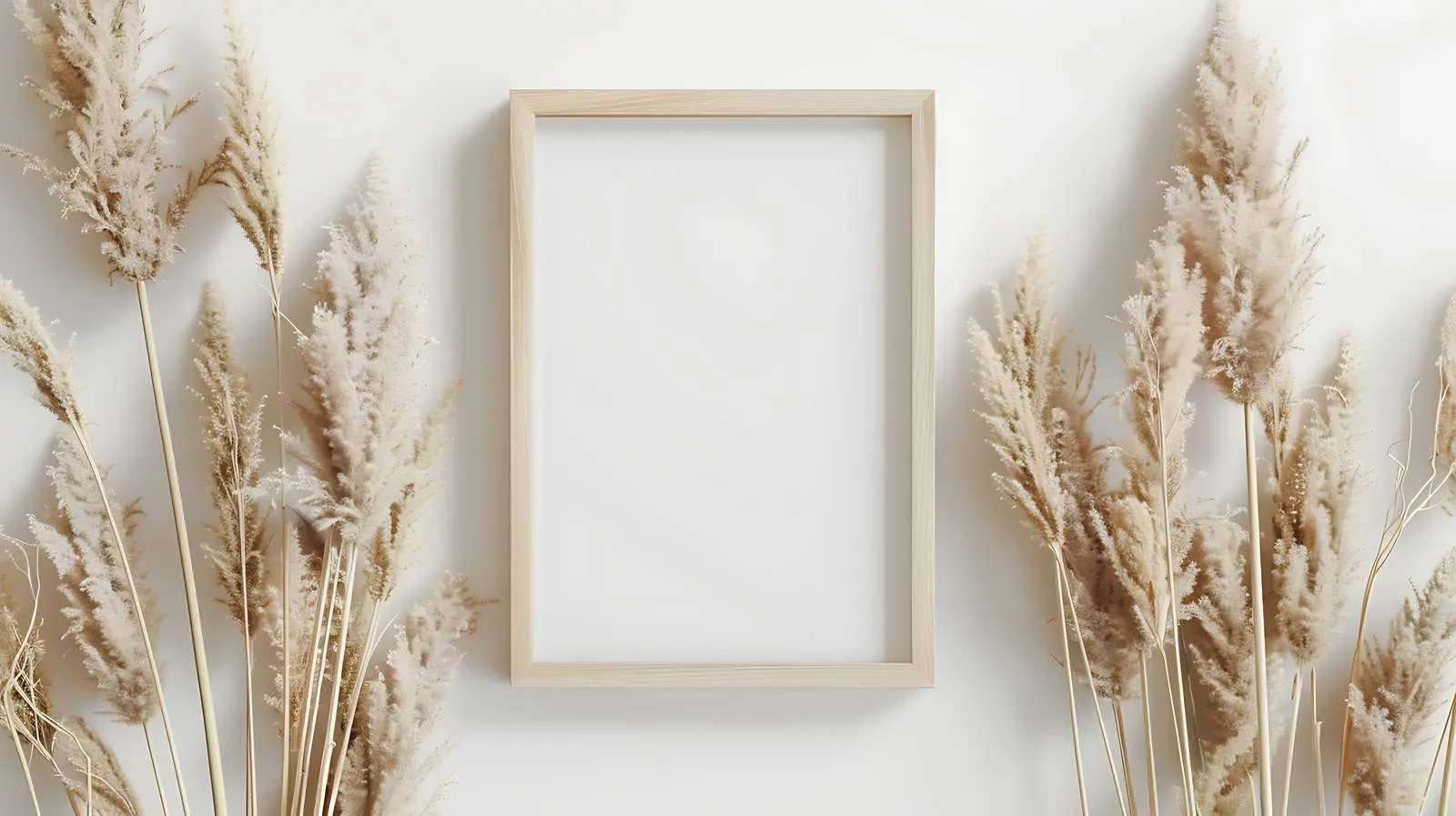 Blank Photo Frame with Dried Grass Background — free download from Dotvec