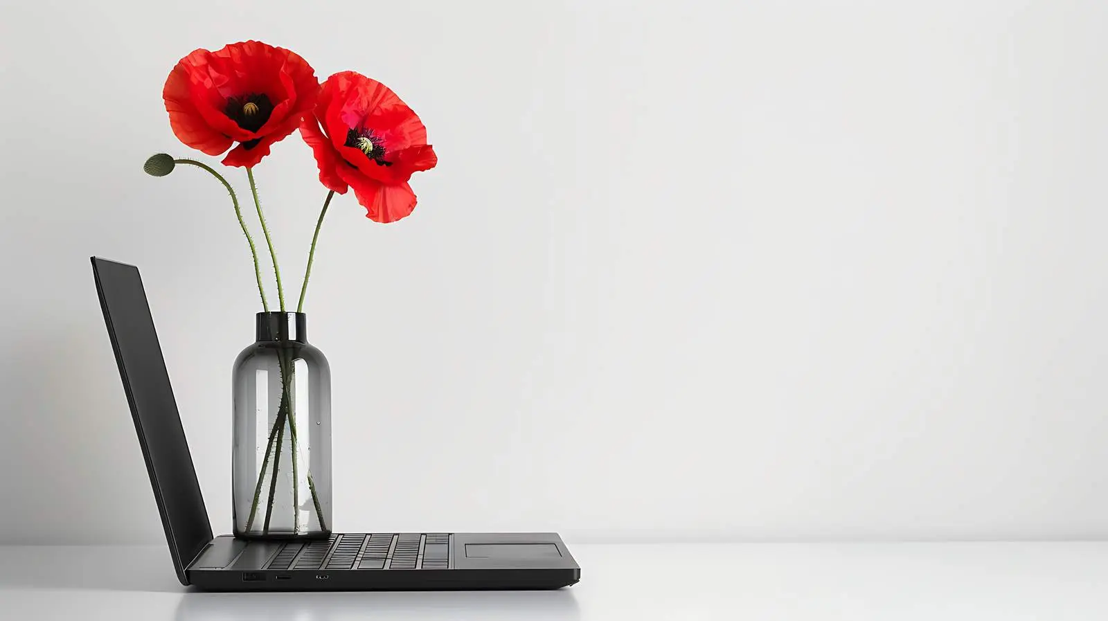 Minimalist Laptop with Blank Screen and Copy Space — free download from Dotvec