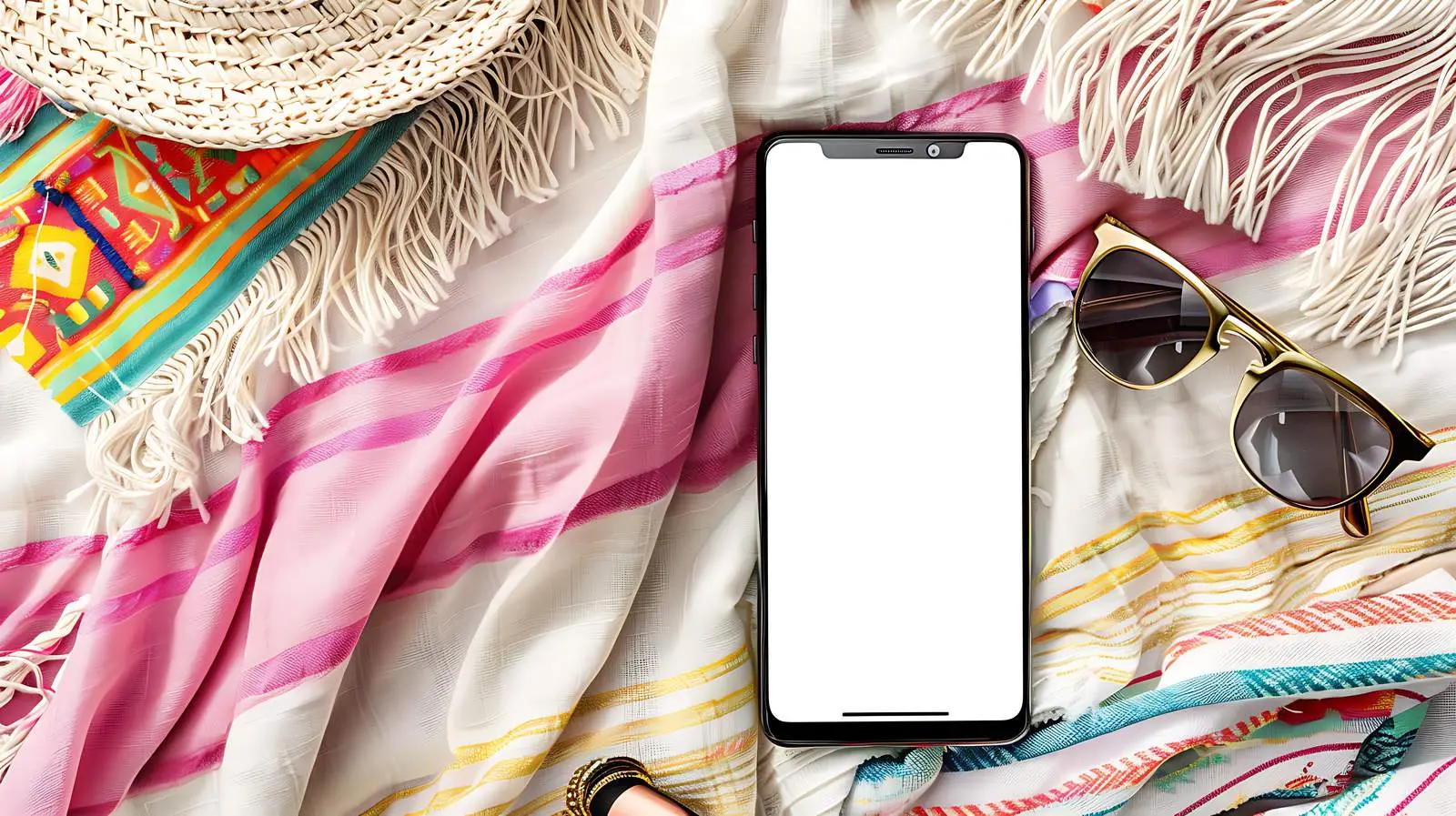 Minimalist Mobile Phone Screen Template for Blogs – free visual mockup image from Dotvec