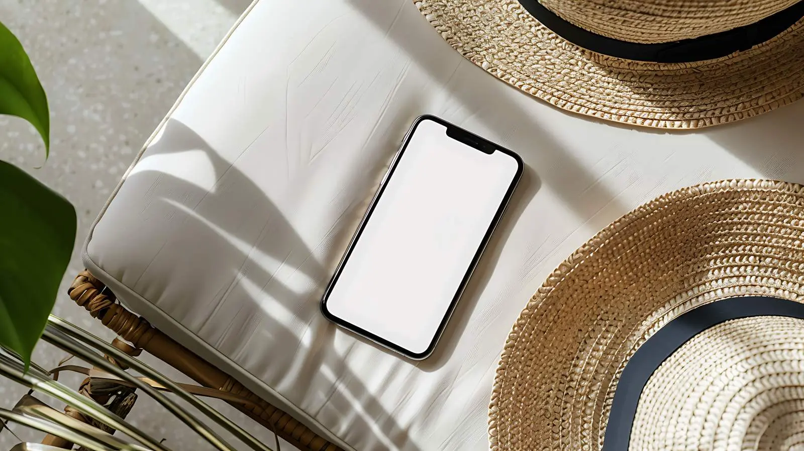 Elegant Mobile Phone on Chair with Blank Screen — free download from Dotvec