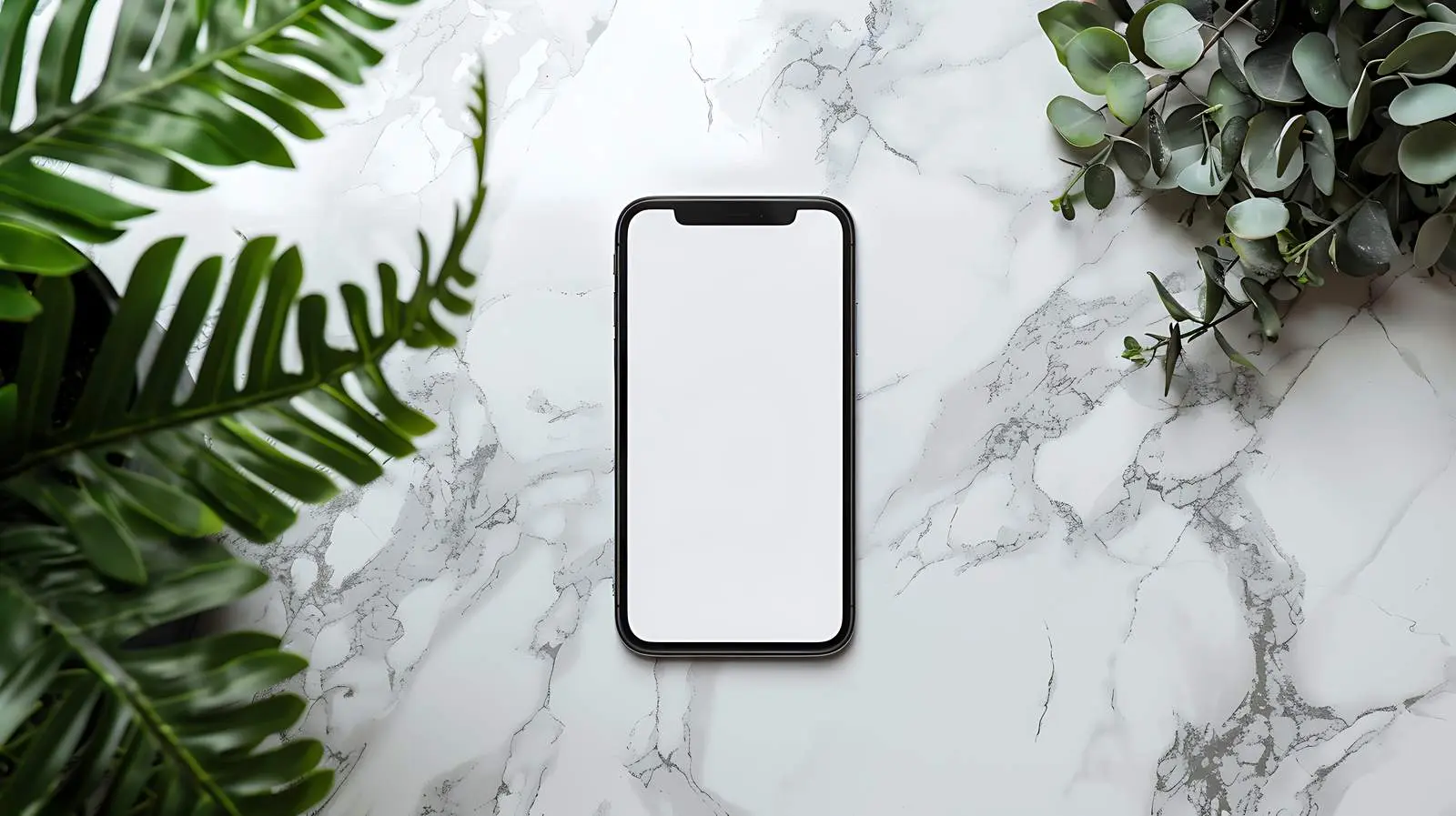 Blank Mobile Phone on Marble Table — free download from Dotvec