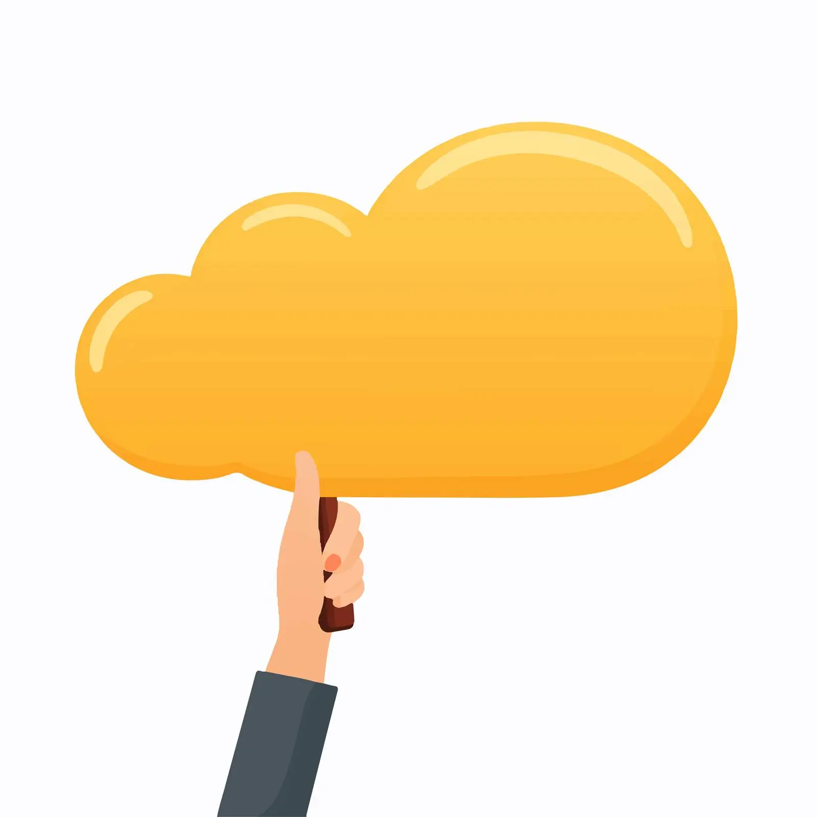 Blank Speech Bubble in Hand Vector Design — free download from Dotvec