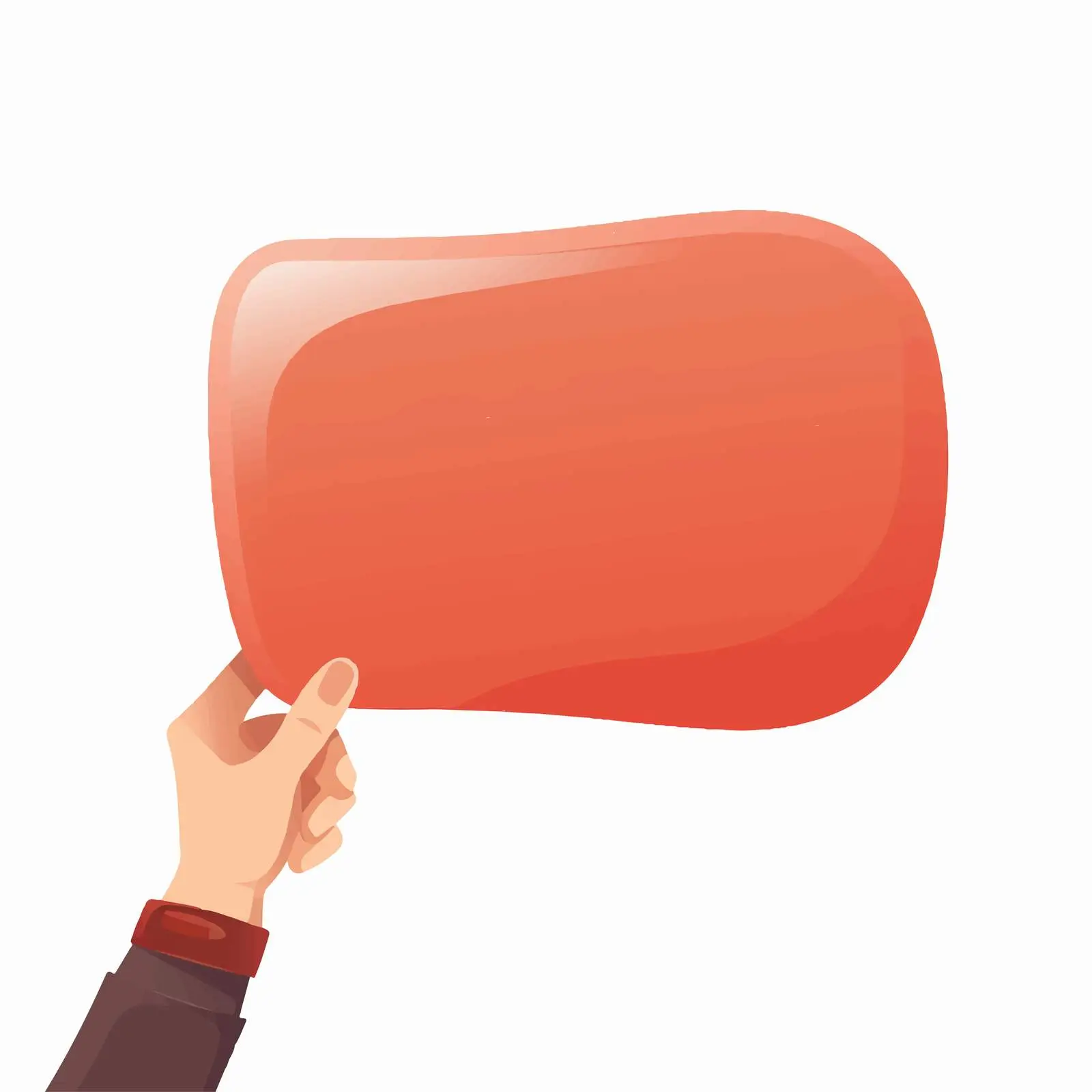 Empty Speech Bubble in Hand Vector Design — free download from Dotvec
