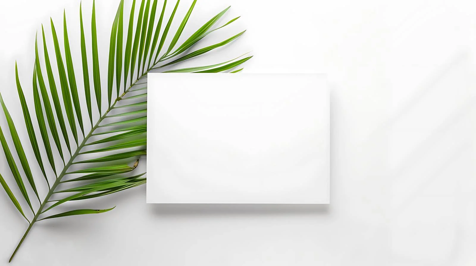 Minimalist Palm Leaf Lightbox Mockup — free download from Dotvec