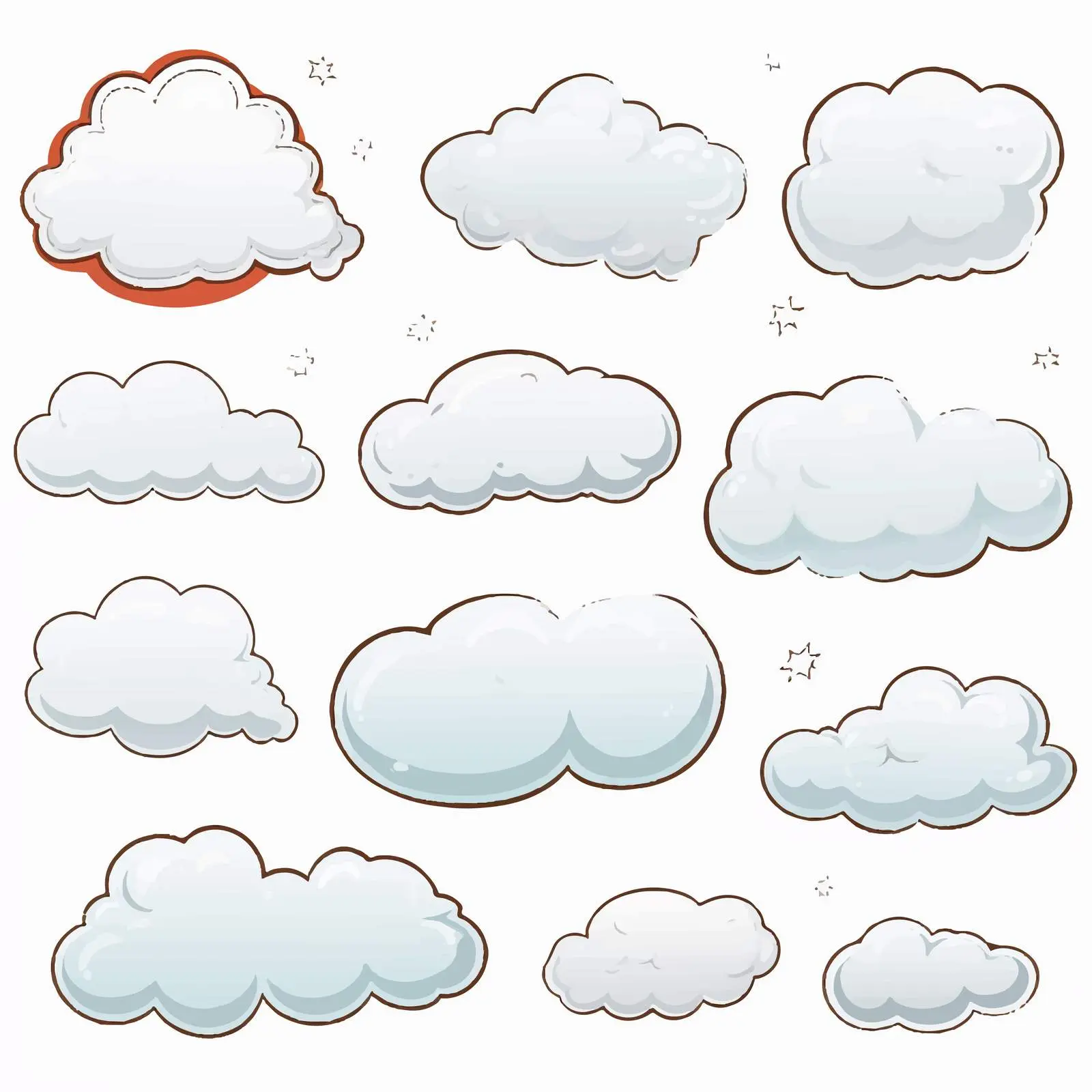 White Speech Bubbles for Communication Concepts – free talking image from Dotvec