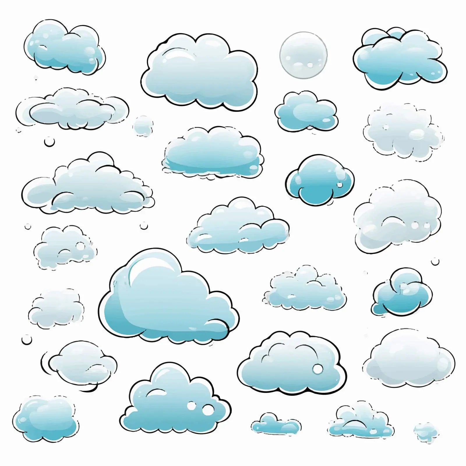 White Speech Bubbles Vector Design – free talking image from Dotvec