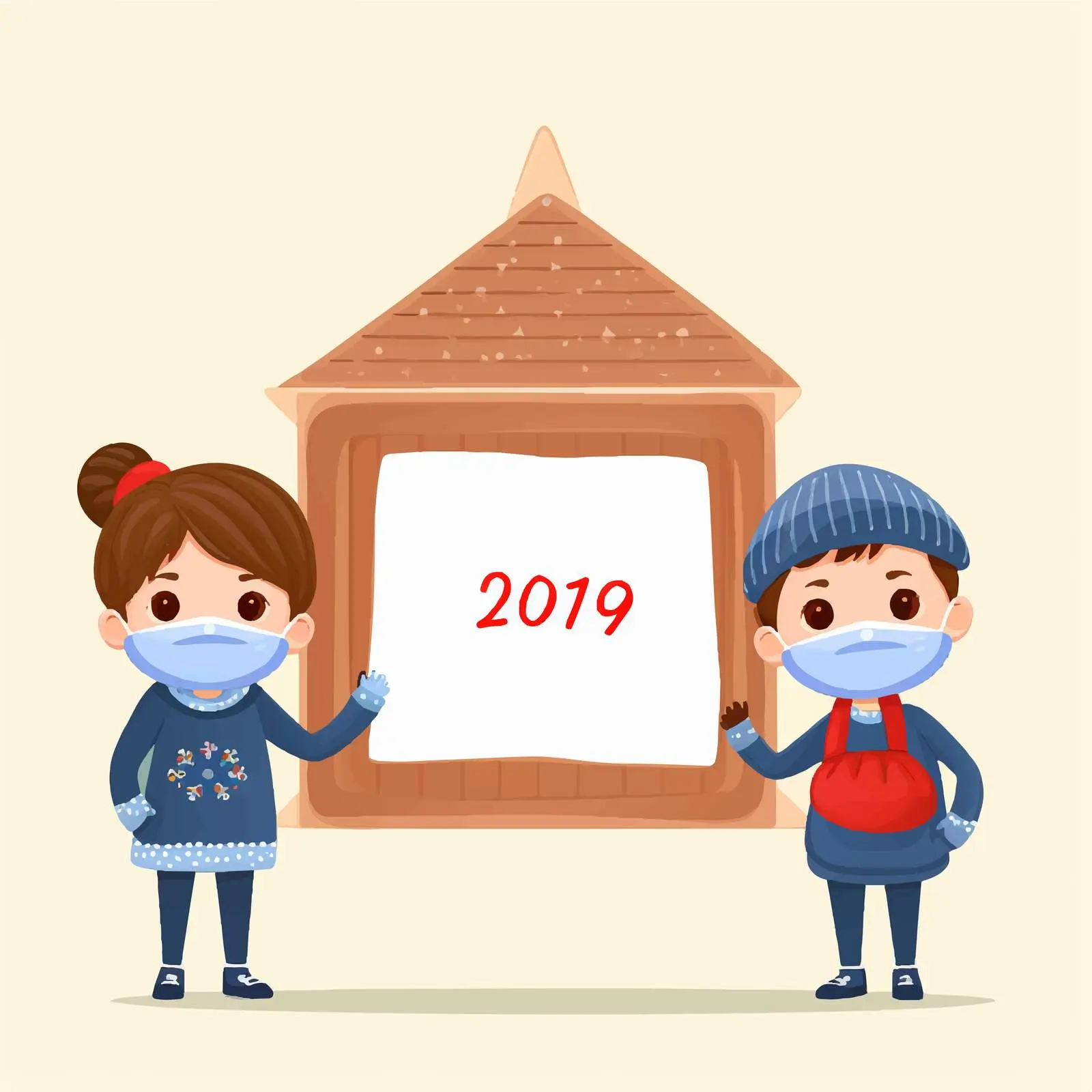 Merry Christmas 2020 Wooden Board Vector Design — free download from Dotvec