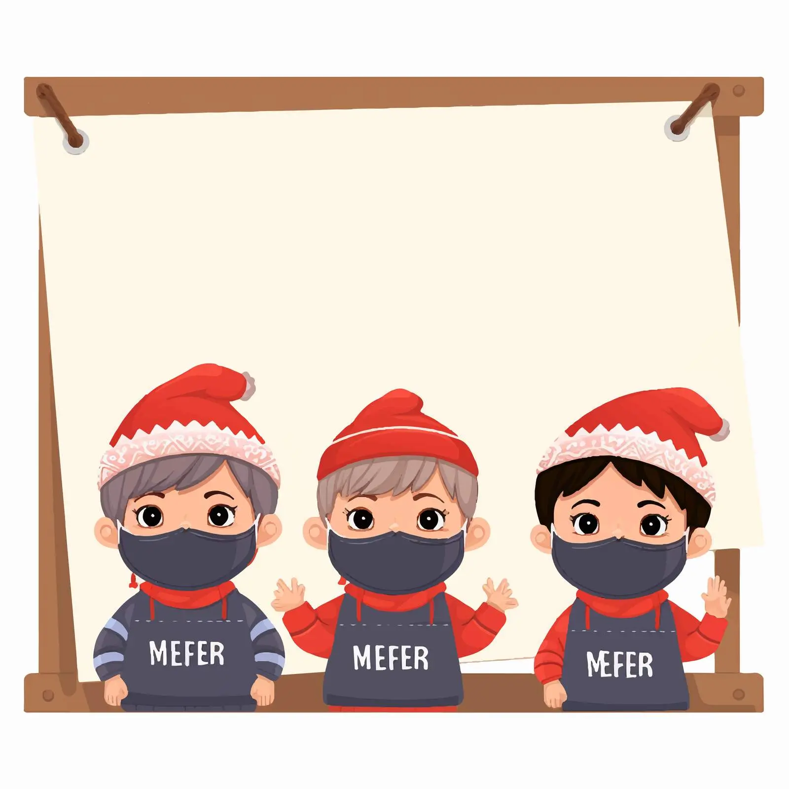 Merry Christmas 2020 Wooden Board Vector Art — free download from Dotvec